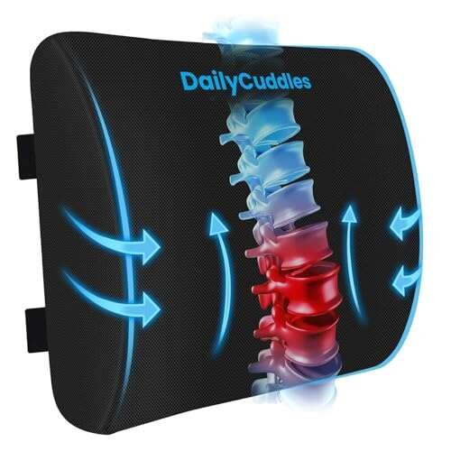 DailyCuddles Lumbar Support Pillow for Office Chair with...