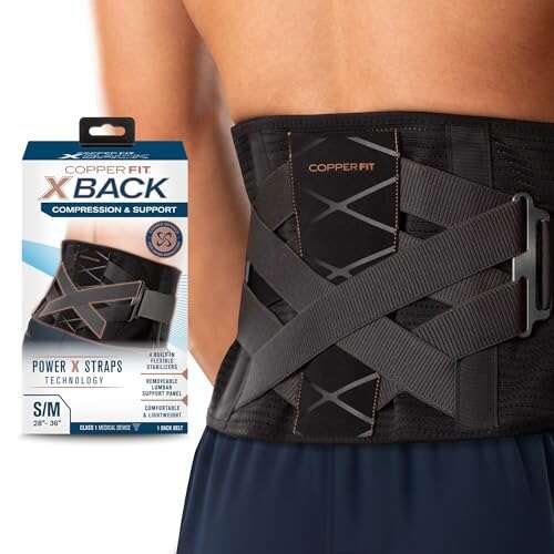 Copper Fit X-Back Brace for Lower Back Support and Lumbar