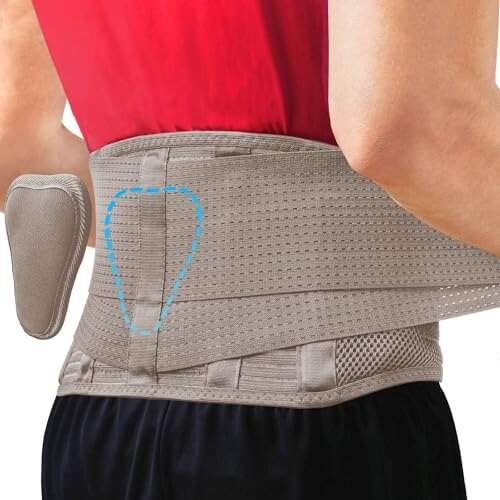 Sparthos Back Brace for Lower Back Pain with Lumbar Support.