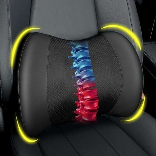Lofty Aim Lumbar Support Pillow for Car, Memory Foam Lumbar