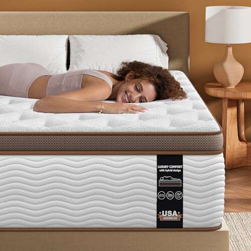 BedStory Queen Mattress 14 Inch - Firm Hybrid with Spinal