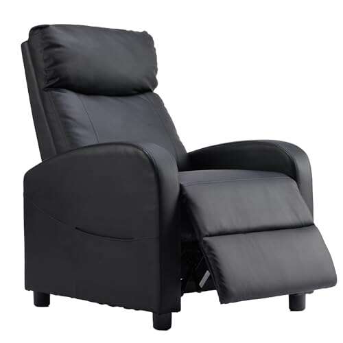 Sweetcrispy Recliner Chair PU Leather Recliner Sofa with...