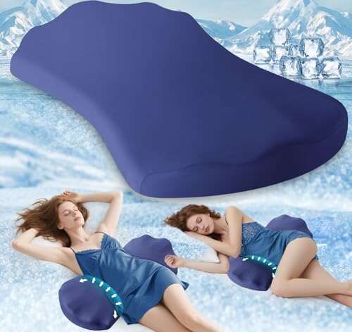 Fledano Lumbar Support Pillow for Bed – Memory Foam for