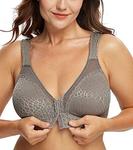 DotVol Women's Full Figure Front Closure Wirefree Posture...