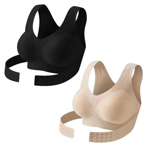 Posture Bras for Women Front Closure Wireless Posture...