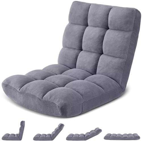 Avocahom Folding Floor Gaming Chair 14-Poistion Cushioned...