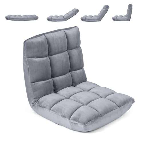 COSTWAY Floor Chair, Video Gaming Chairs with Adjustable...