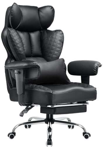 COMHOMA Big and Tall Office Chair Heavy Duty with Footrest