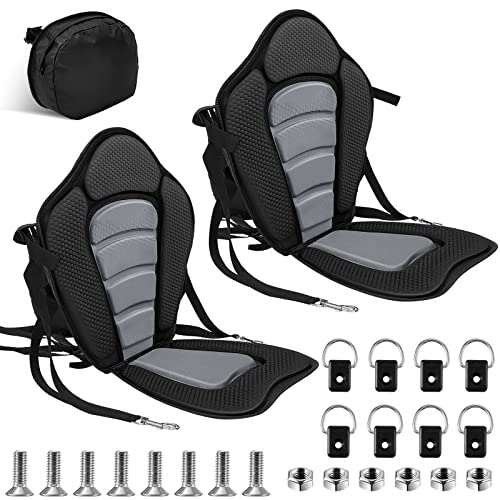 Lewtemi 2 Pack Kayak Seats with Back Support, Pads, and