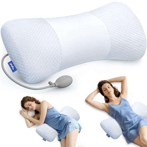 ZIKEE Inflatable Lumbar Support Pillow for Bed with...