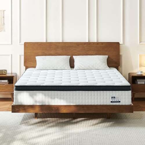 Vumece 12 Inch Queen Mattress, Hybrid Mattress with Gel...