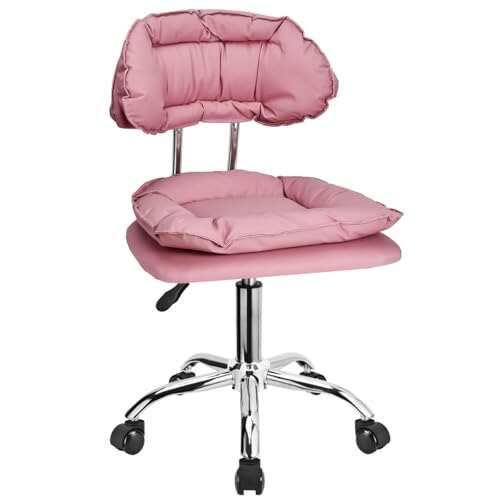 JOSTZHXIN Rolling Stool with Backrest, Home Office...