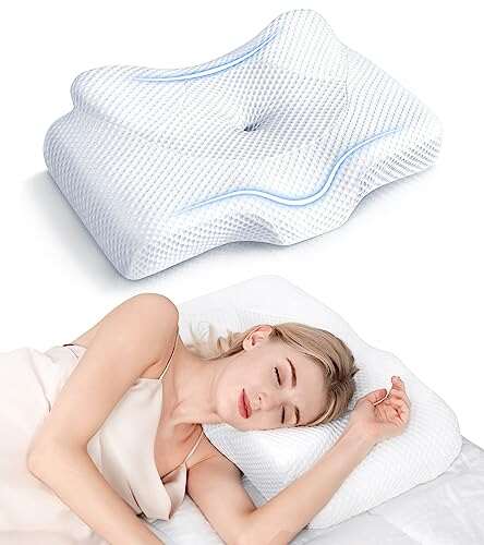Osteo Cervical Pillow for Neck Pain Relief, Cooling...