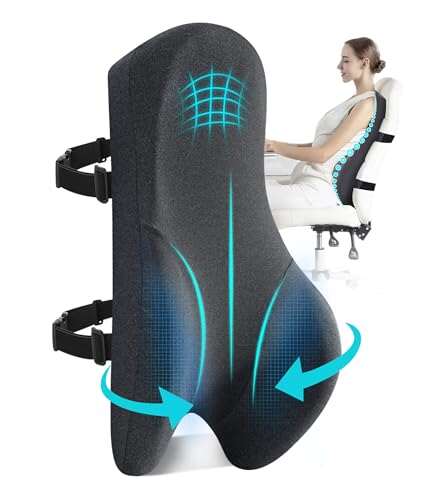 Teemour High Back Support Pillow for Office Chair with...