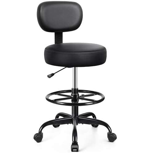 Brick Attic Drafting Chair with Backrest – Adjustable...
