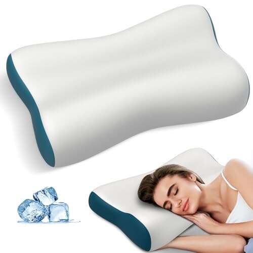 Cervical Neck Pillow for Pain Relief, Contour Memory Foam...