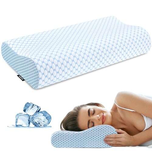 Cervical Pillow for Neck Pain Relief, Contour Memory Foam...