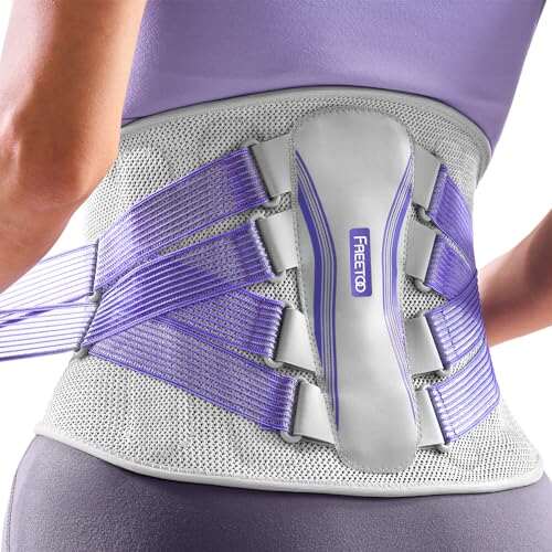 FREETOO Back Brace for Lower Back Pain with Bionic Support