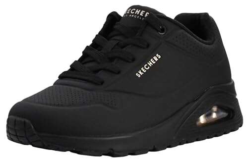 Skechers Women's Uno - Stand On Air Sneaker, Black/Black, 9