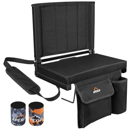 APEXUP Stadium Seats with Back Support, Portable with Cup...
