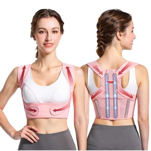 Back Brace Posture Corrector for Women - Adjustable and...