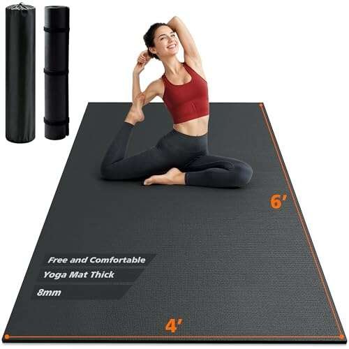 Rendpas Large Exercise Mat for Home Gym, Extra Thick...
