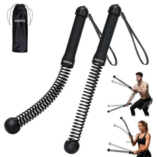 Ropeless Battle Ropes Weighted, 2 Pack Portable Full Body...