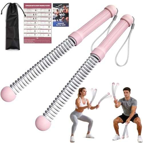 Weighted Ropeless Battle Ropes, Heavy Duty Portable...