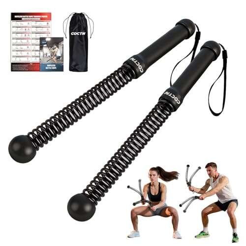 Weighted Ropeless Battle Ropes, Heavy Duty Portable...