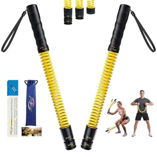 Weighted Cordless Battle Ropes for Home Gym, 3 Resistance...