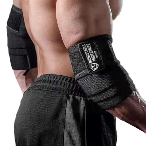 TAVIEW Elbow Wraps for Weightlifting (1 Pair), Elastic...