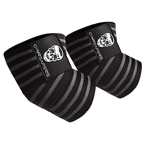 Gymreapers Weightlifting Elbow Wraps (1 Pair) - Compression...