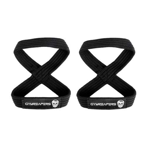 Gymreapers Figure 8 Lifting Straps for Deadlift,...