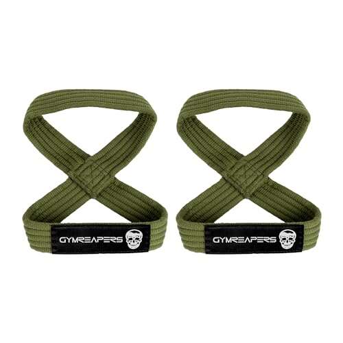 Gymreapers Figure 8 Lifting Straps for Deadlift, Strength...