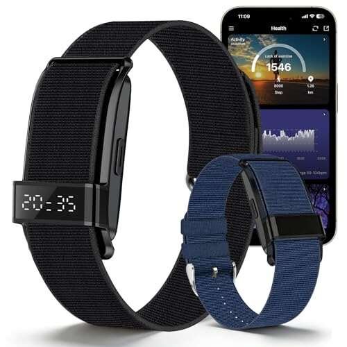 AMZAIZO Fitness Trackers Smart Wristband with Hidden...