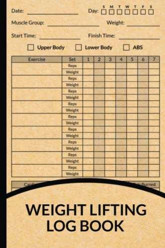 Weight Lifting Log Book: Workout and Fitness Record Tracker