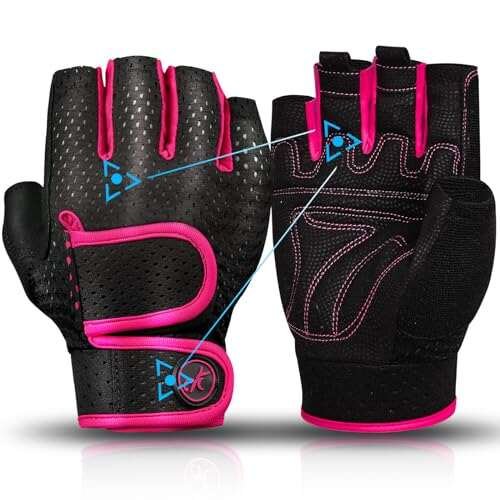 MOREOK Workout Gloves Padded Weight Lifting Gloves for...
