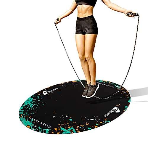Cheete Jump Rope Mat Large Rubber Exercise Non-Slip...