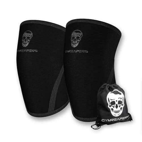 Gymreapers Knee Sleeves (1 Pair) with Gym Bag, 7MM Neoprene