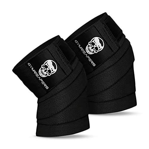 Gymreapers Knee Wraps (Pair) With Strap for Squats...