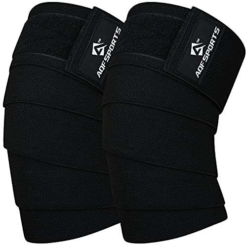 AQF Knee Wraps Weight Lifting Bandage - Powerlifting Support