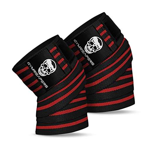 Gymreapers Knee Wraps (Pair) with Straps for Squats &...