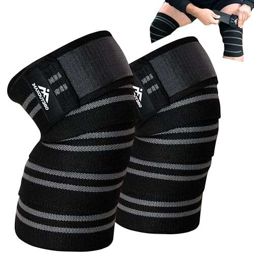 MaxOut360 Knee Wraps for Weightlifting (Pair), 78