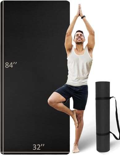 Extra Long & Wide Thick Yoga Mat TPE Non-Slip