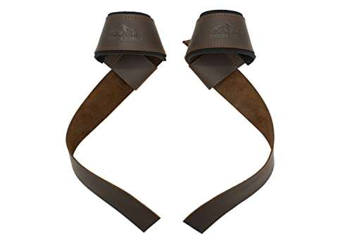 Andean Leather, Leather Lifting Straps for Weightlifting,...