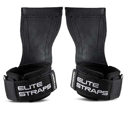 Fitgriff® Elite Straps - Lifting Wrist Straps Rubber Grips...