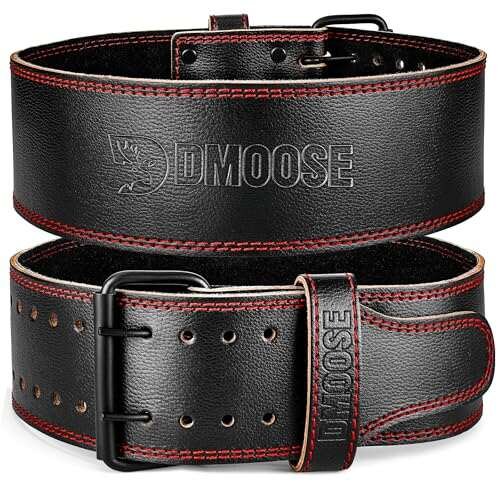 DMoose Weight Lifting Belt for Men Genuine Leather 5MM