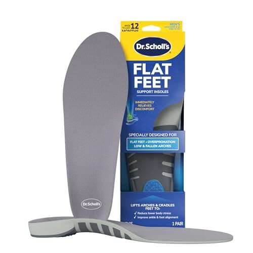 Dr. Scholl’s Flat Feet Support Insoles for Men Arch Support