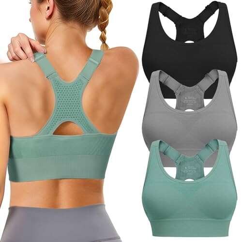 Sports Bras for Women High Support: Adjustable Plus Padded...