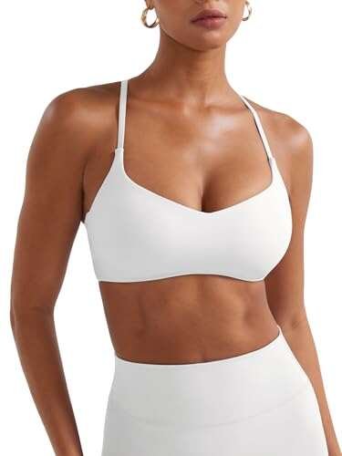 YEOREO Y Back Sports Bras for Women Padded Light Impact